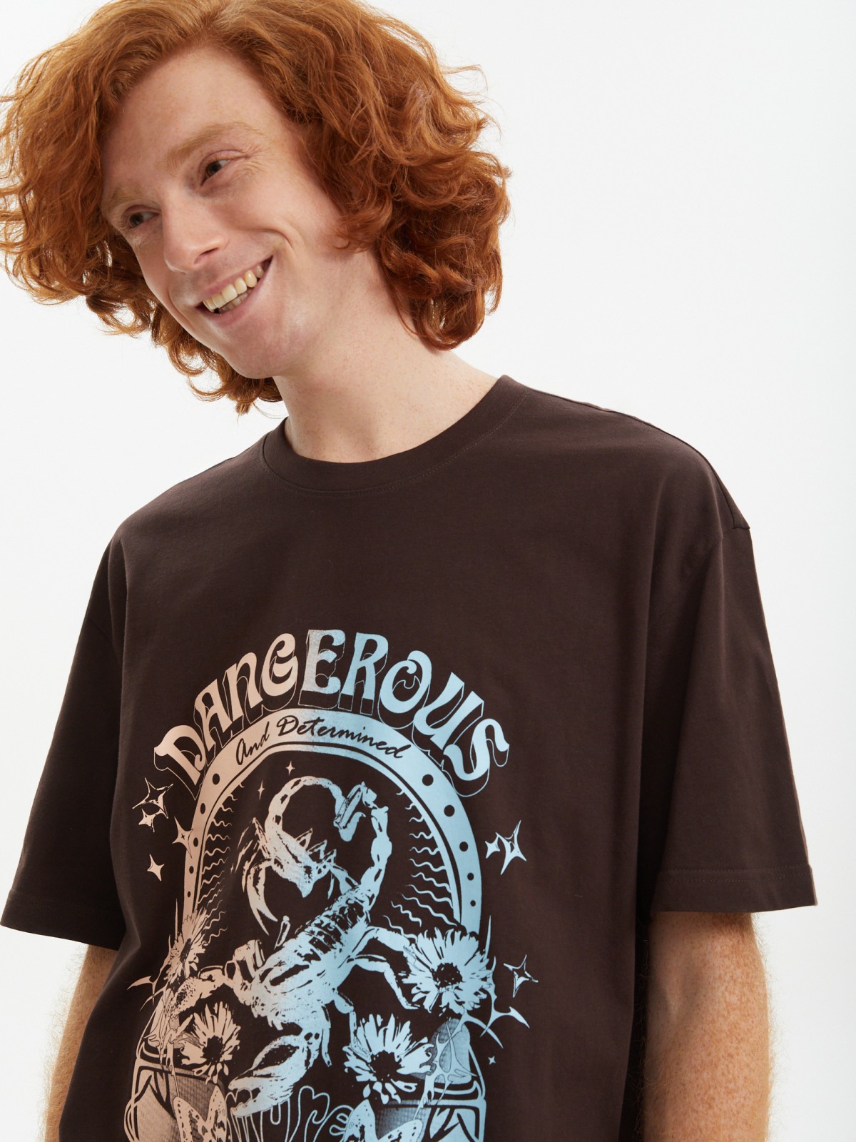 Футболка из хлопка с принтом