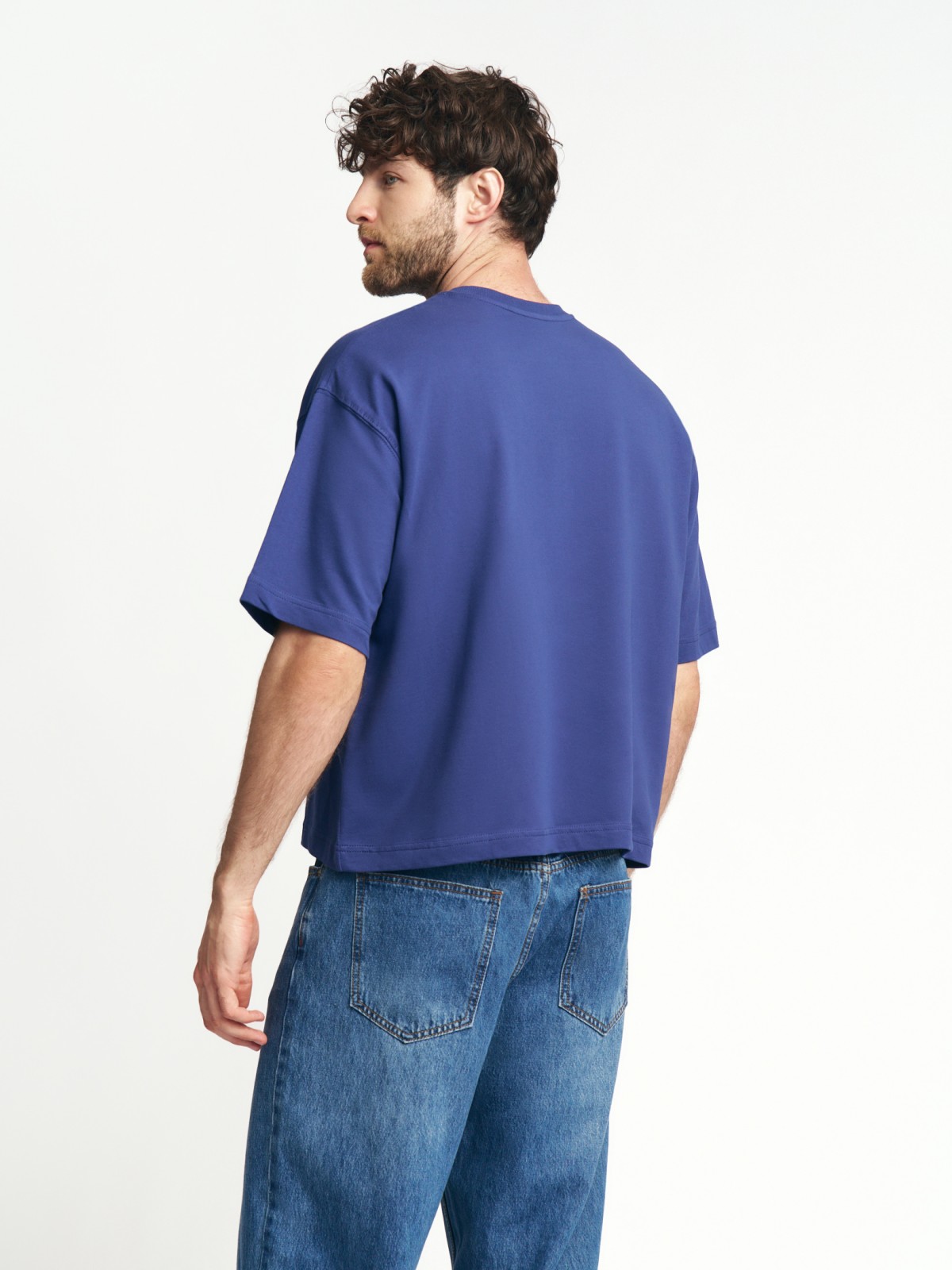 Футболка из хлопка с принтом-надписью