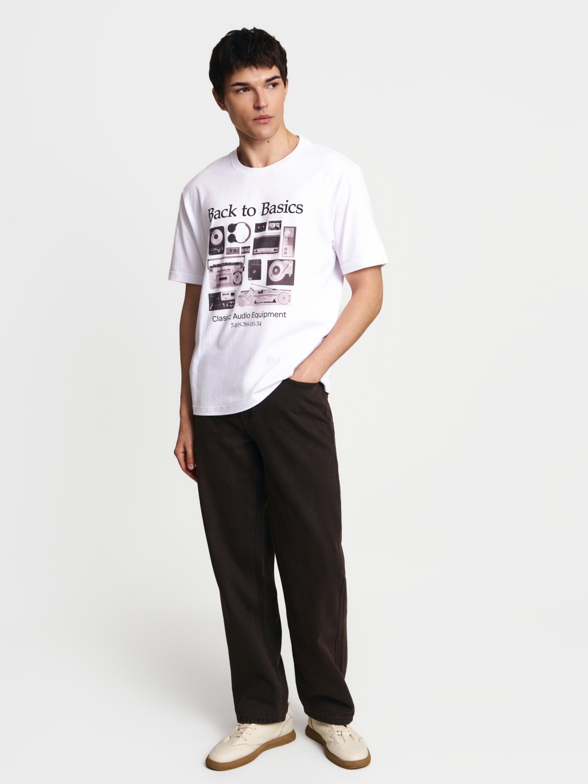 Футболка из хлопка с принтом