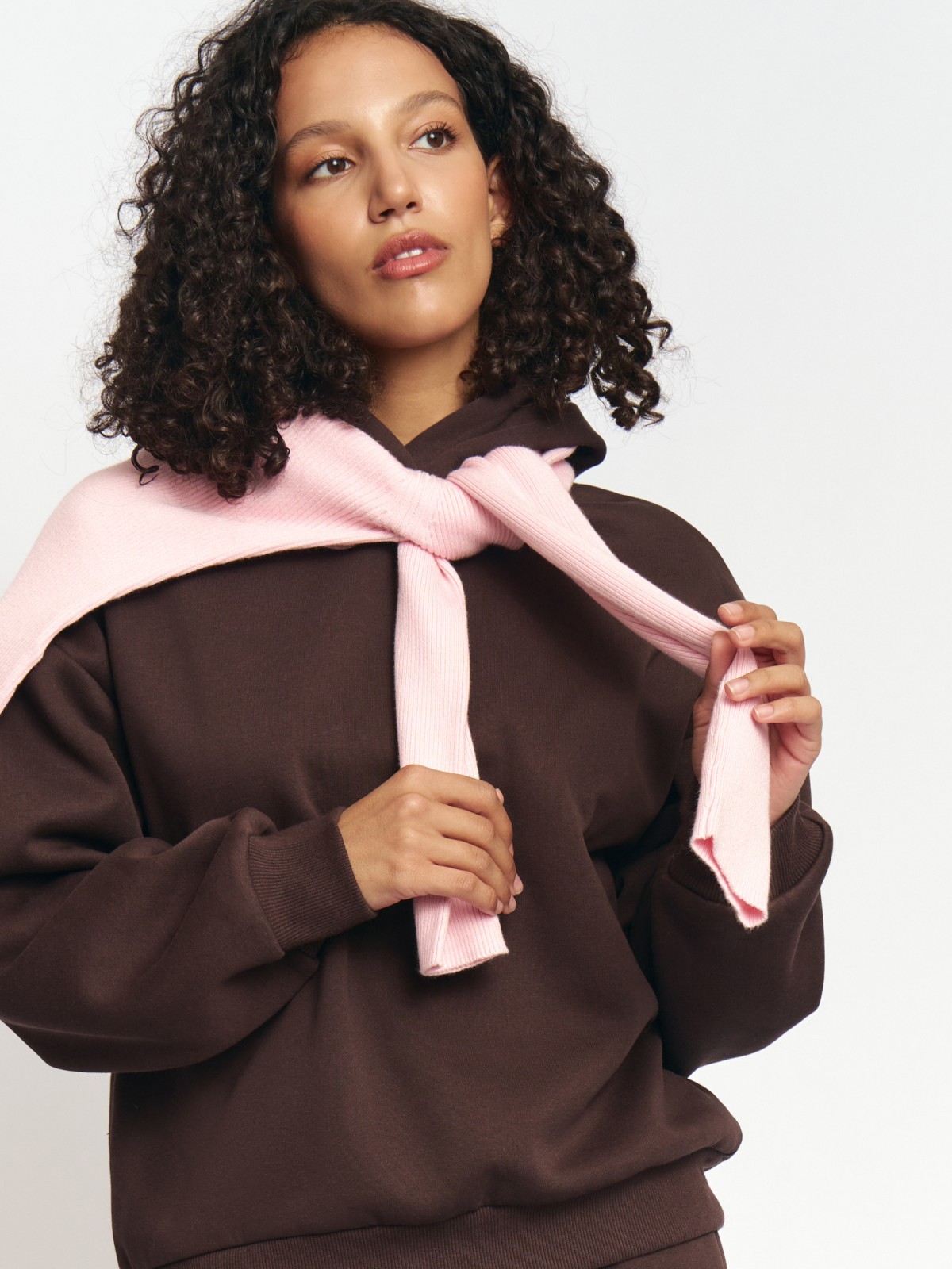 Утеплённый худи с начёсом и капюшоном