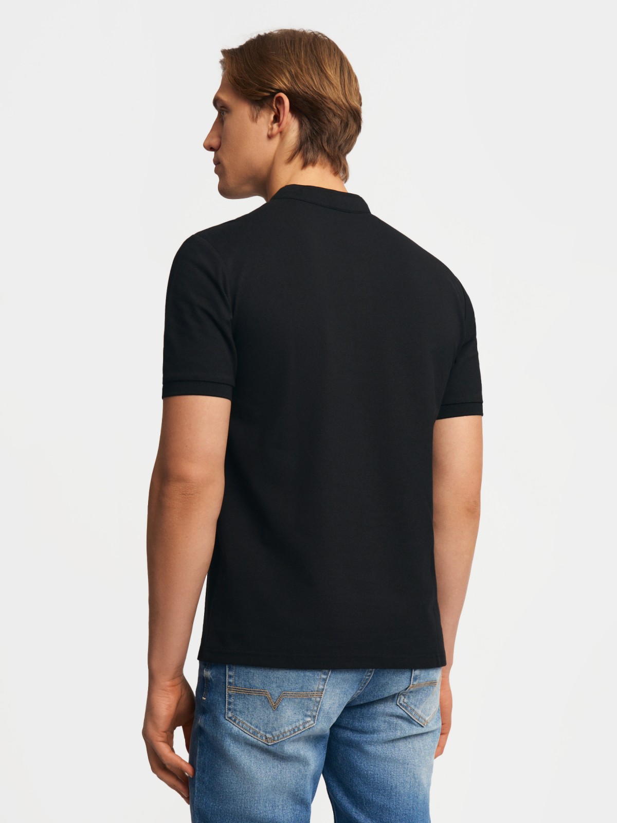 Футболка поло с воротником-стойкой