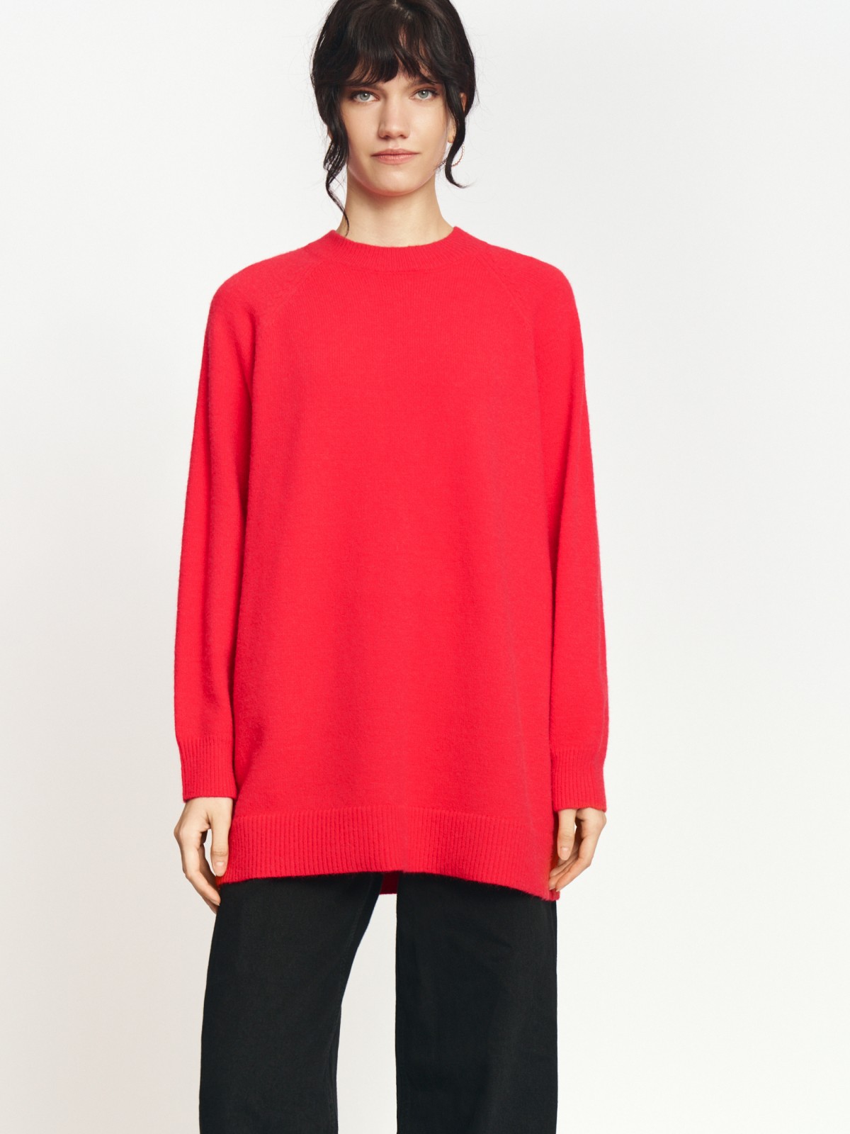 Вязаный джемпер оверсайз силуэта