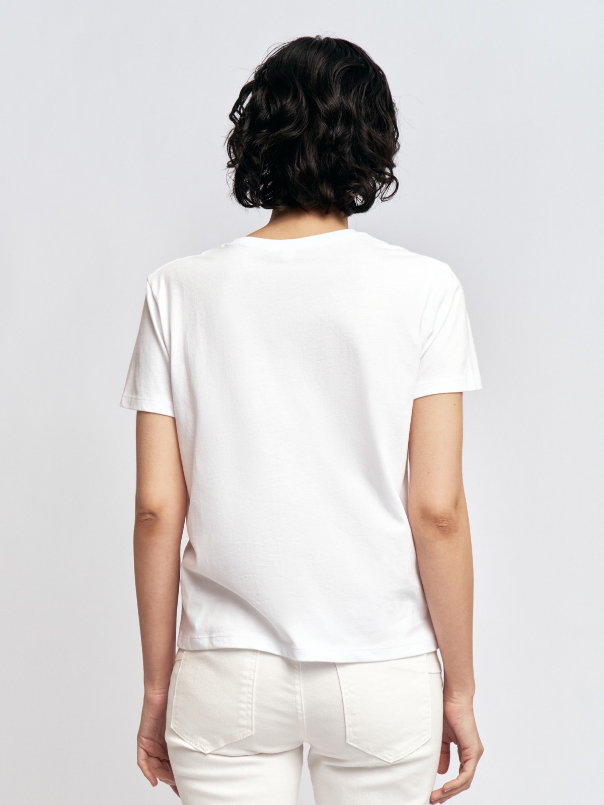 Футболка из хлопка однотонная