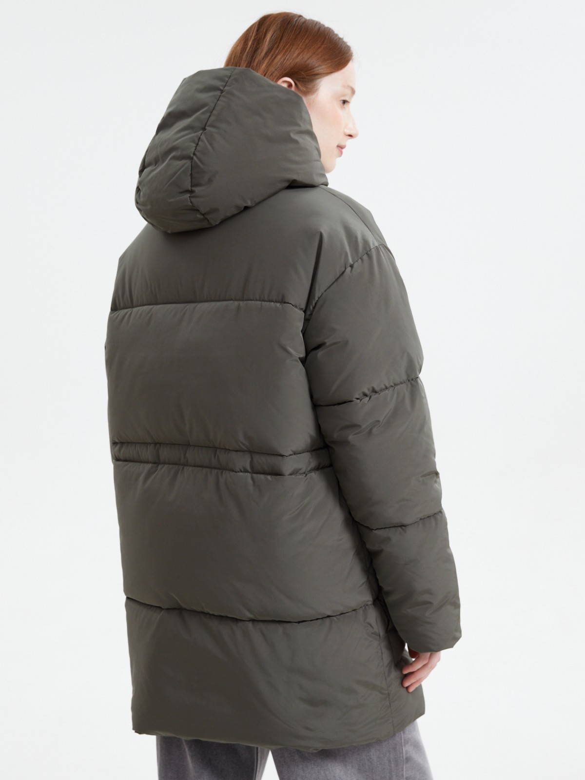 Тёплая куртка с капюшоном и кулиской