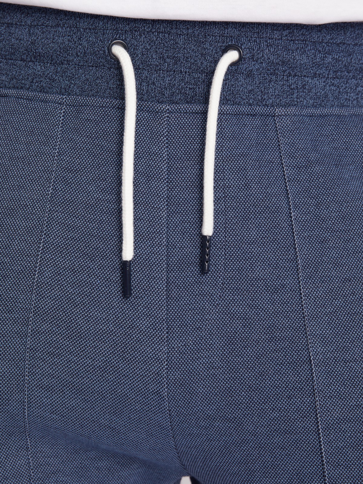 Трикотажные брюки-джоггеры в спортивном стиле zolla 213317604053, цвет голубой, размер S - фото 4