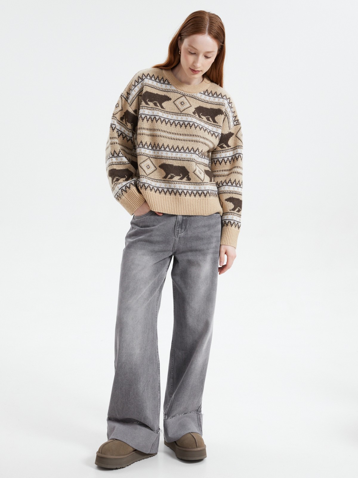 Вязаный джемпер с узором