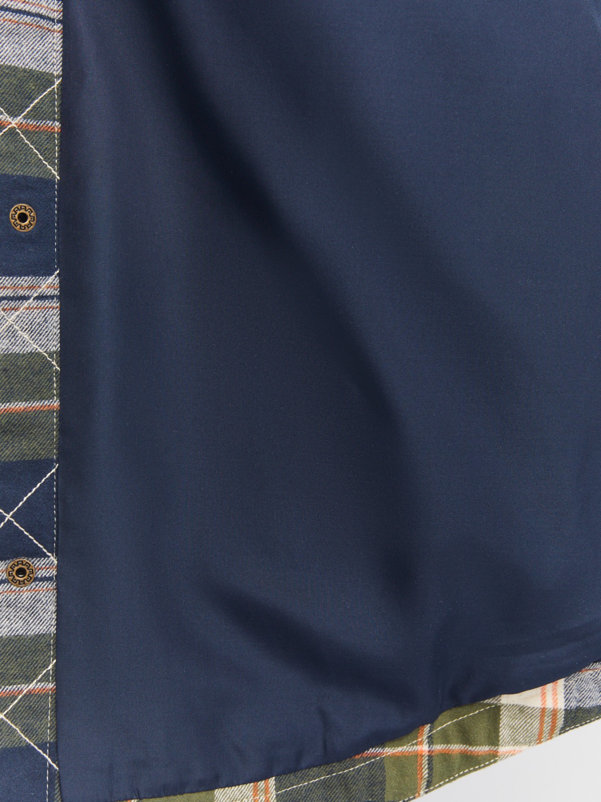Утеплённая куртка-рубашка в клетку на синтепоне zolla 014135159094, цвет голубой, размер M - фото 6