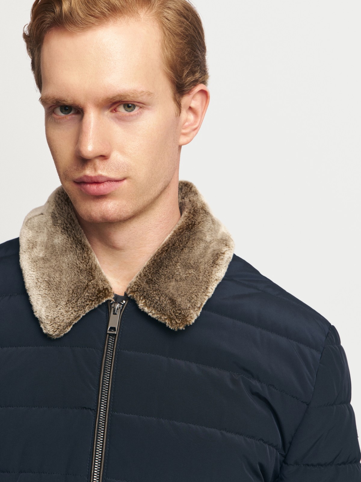 Тёплая стёганая куртка с подкладкой из экомеха