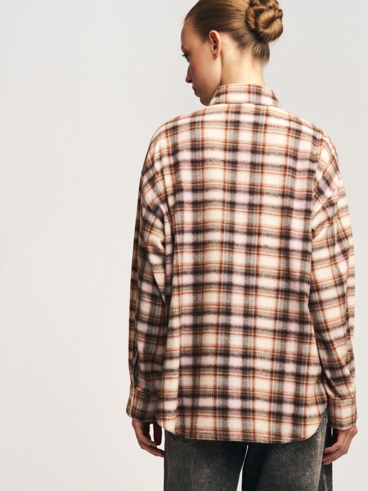 Фланелевая рубашка из хлопка в клетку