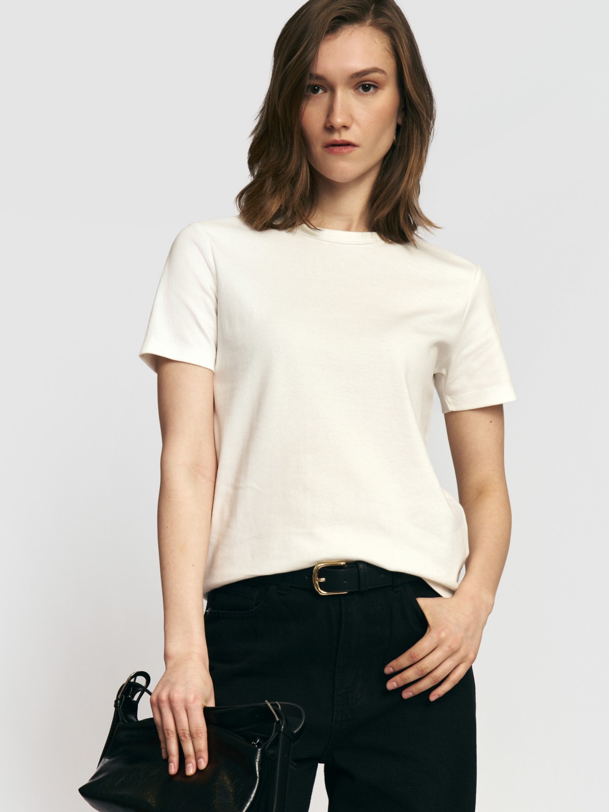 Футболка из хлопка однотонная