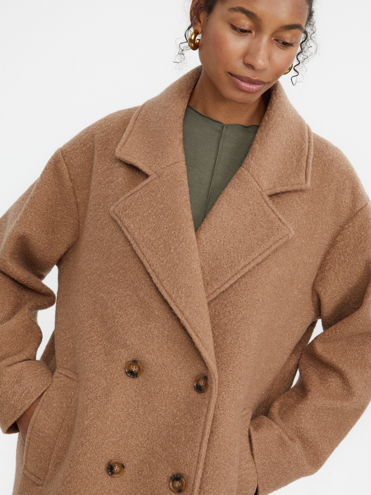 Длинное оверсайз пальто без утеплителя