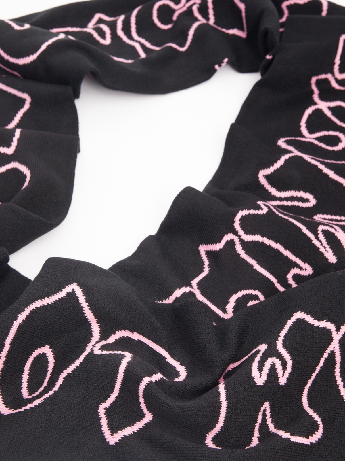 Вязаный трикотажный шарф с надписями zolla 02342914G025, цвет мультицвет, размер No_size - фото 4