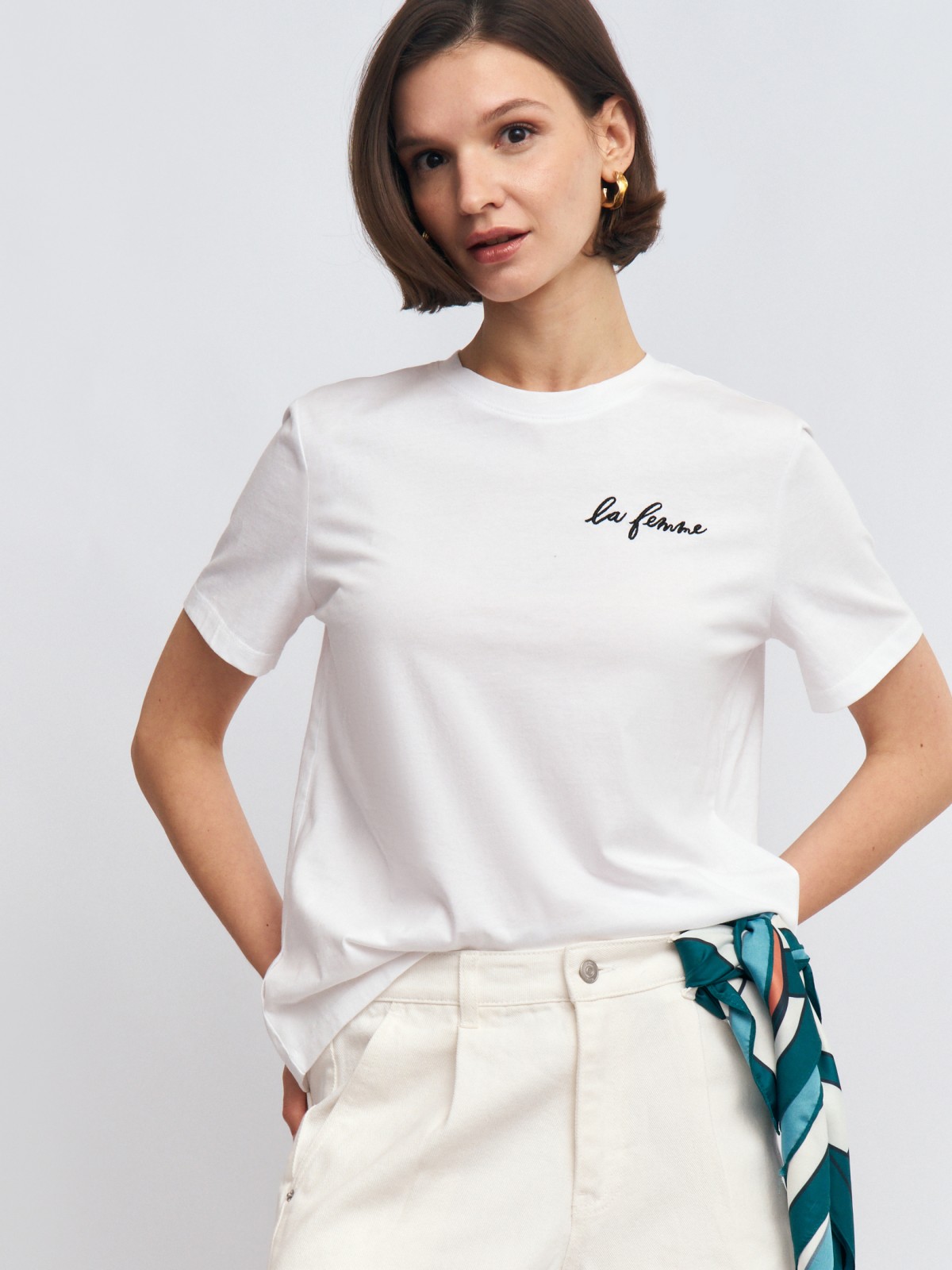 Футболка из хлопка с надписью