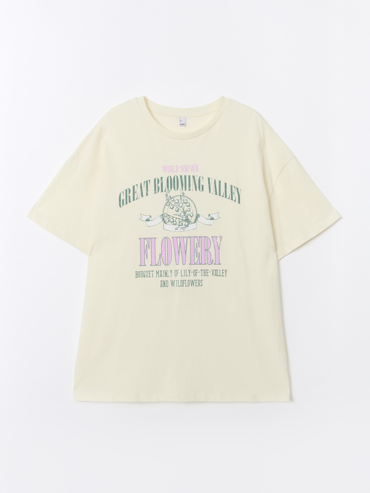 Футболка оверсайз из хлопка с надписью