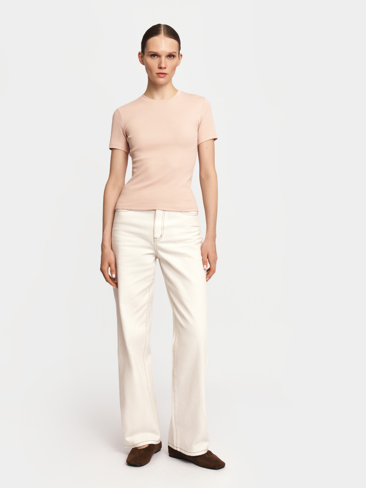 Футболка из хлопка однотонная