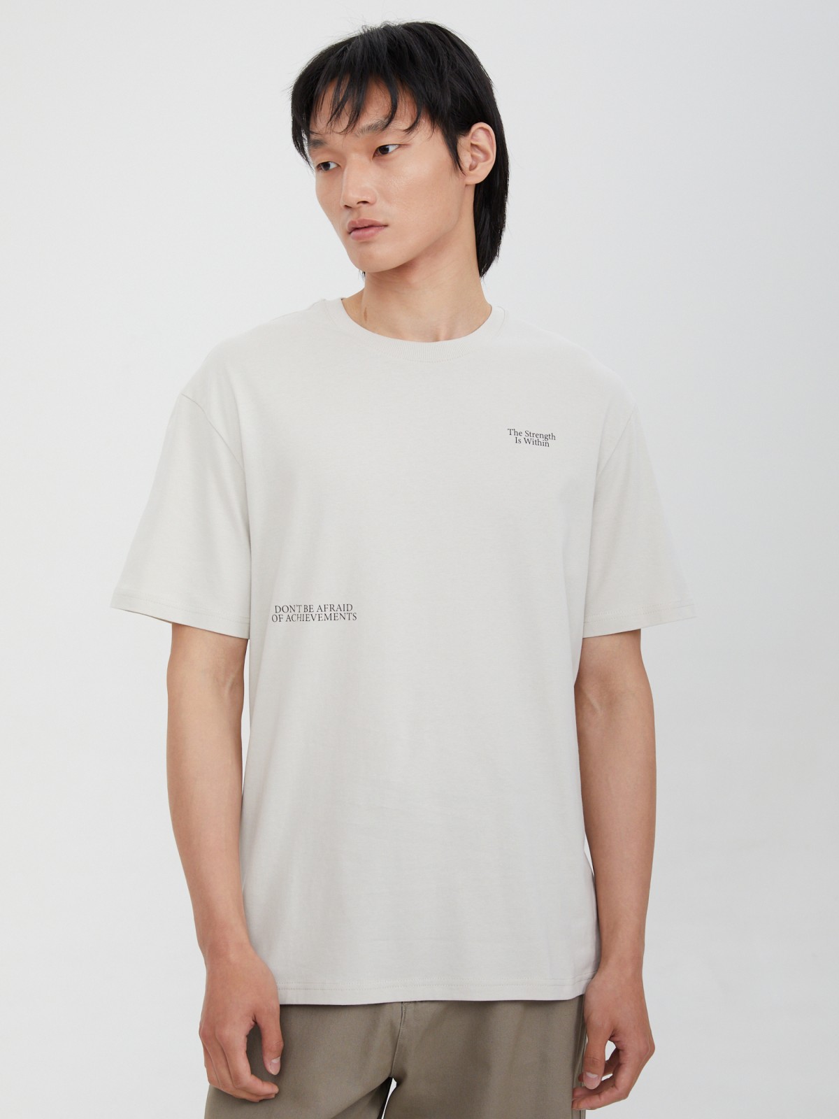 Футболка из хлопка с надписями