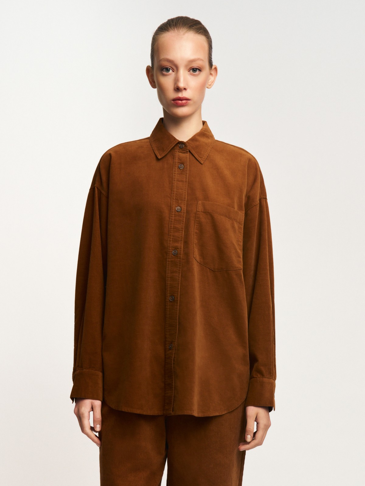 Вельветовая рубашка из хлопка