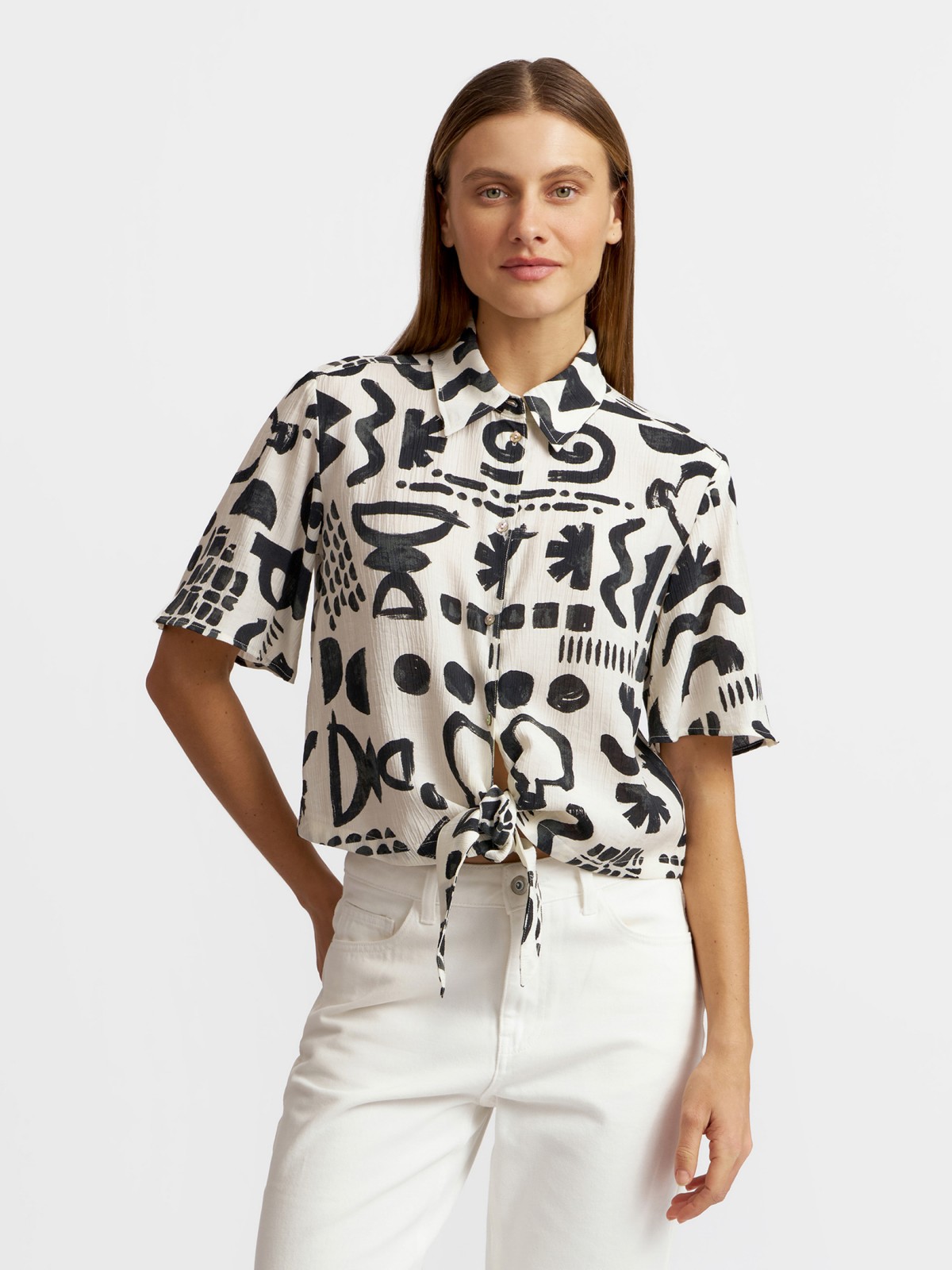 Блузка с короткими рукавами