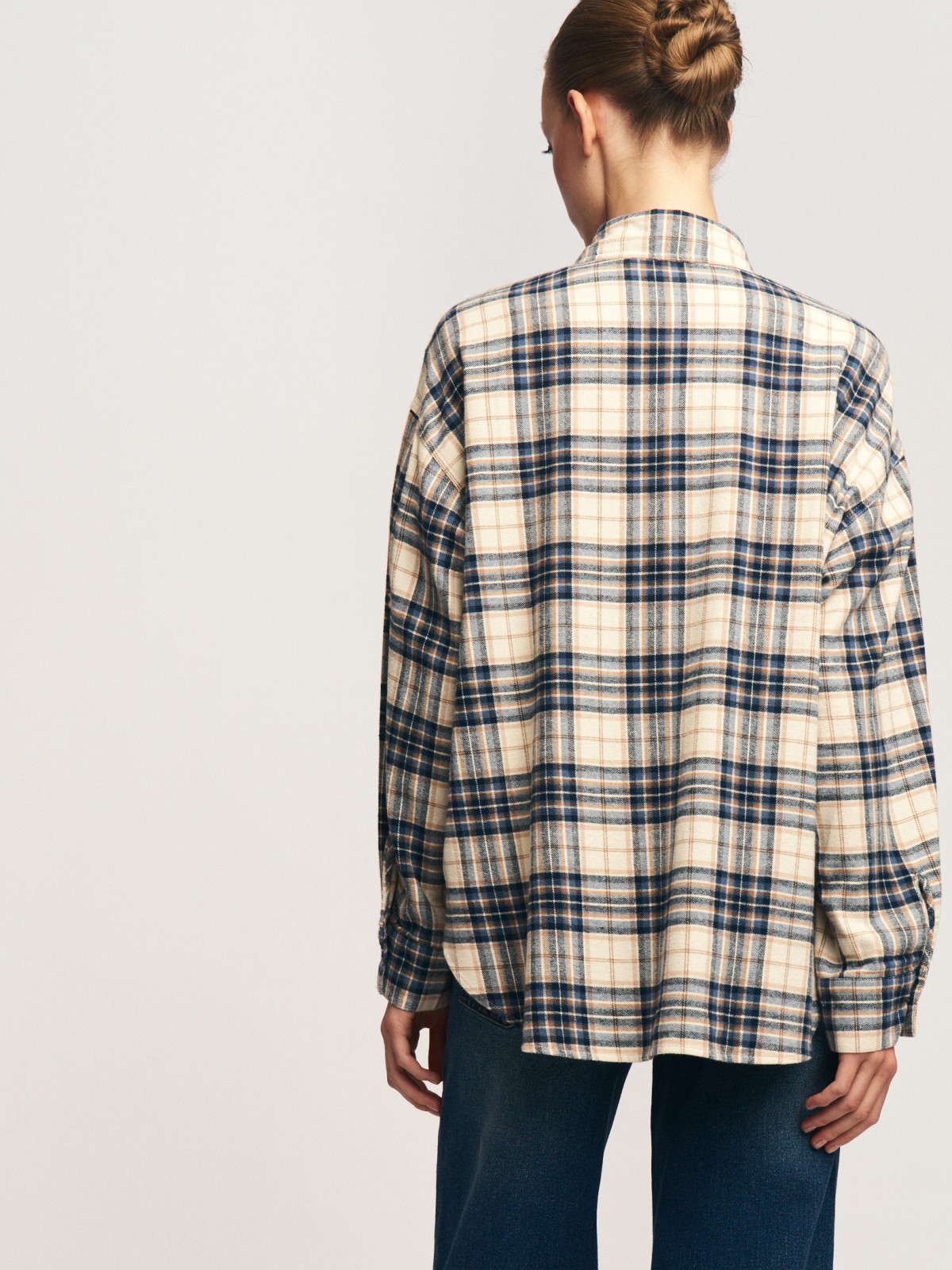 Фланелевая рубашка из хлопка в клетку