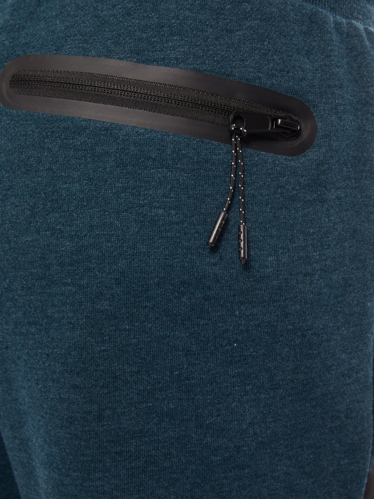 Утеплённые трикотажные брюки-джоггеры в спортивном стиле zolla 014117660063, цвет темно-бирюзовый, размер M - фото 6