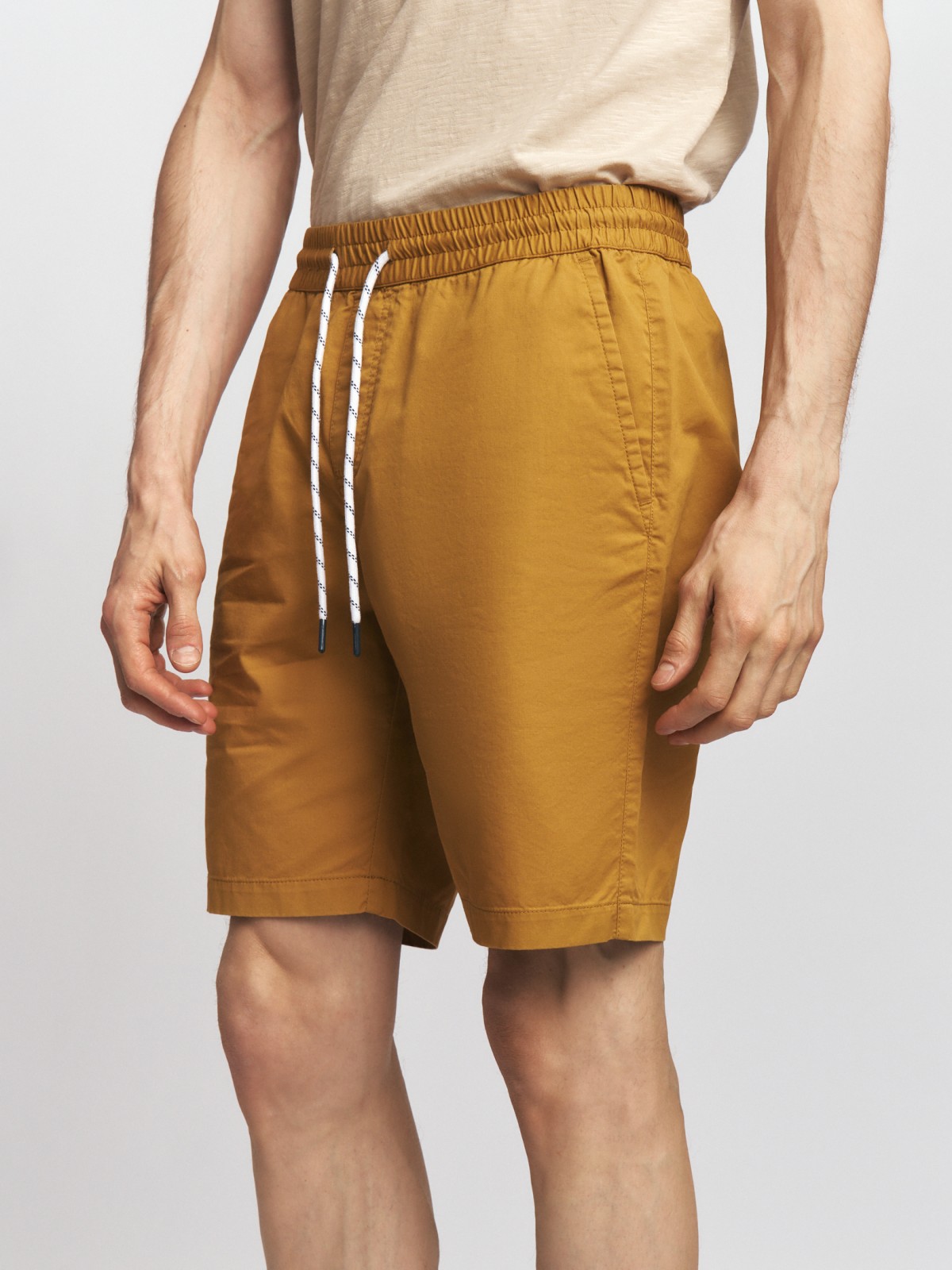 Удлинённые шорты на резинке из хлопка