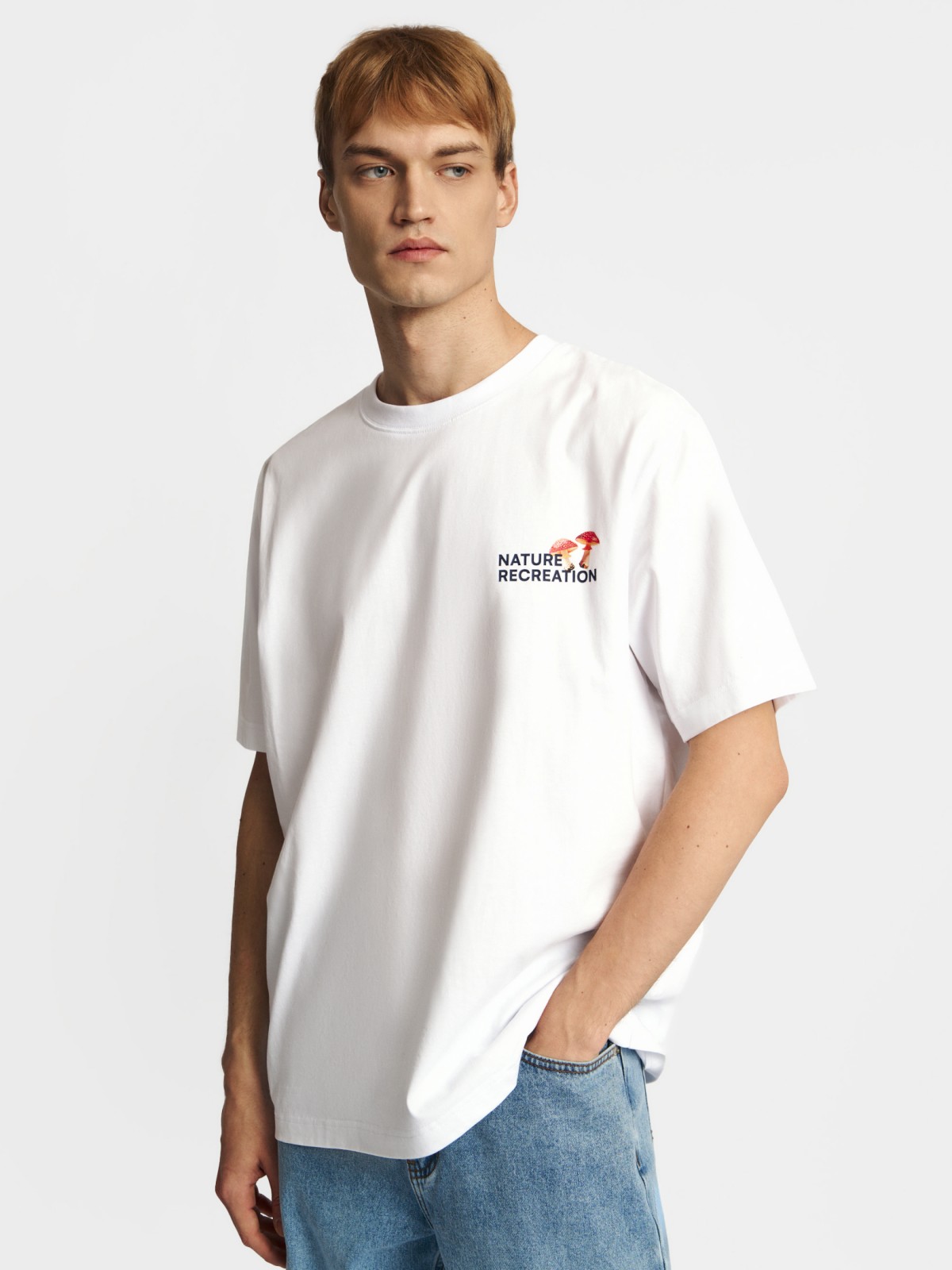 Футболка из хлопка с принтом