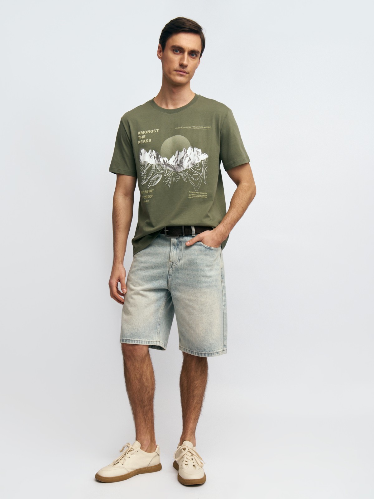 Футболка из хлопка с принтом