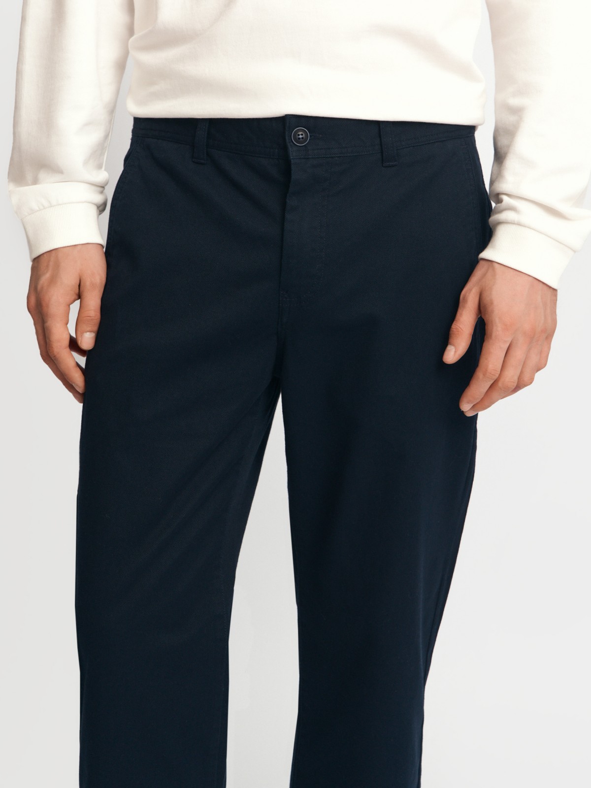 Брюки силуэта Tapered из хлопка