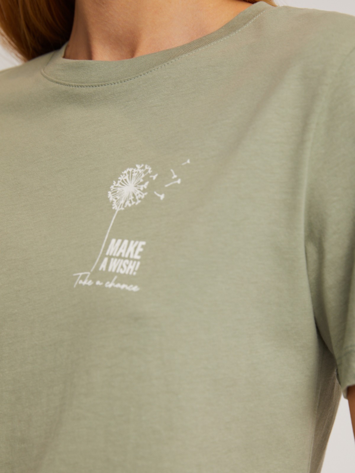 Футболка из хлопка с принтом