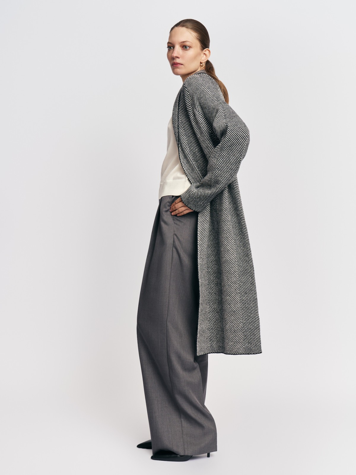 Трикотажный кардиган без застёжки