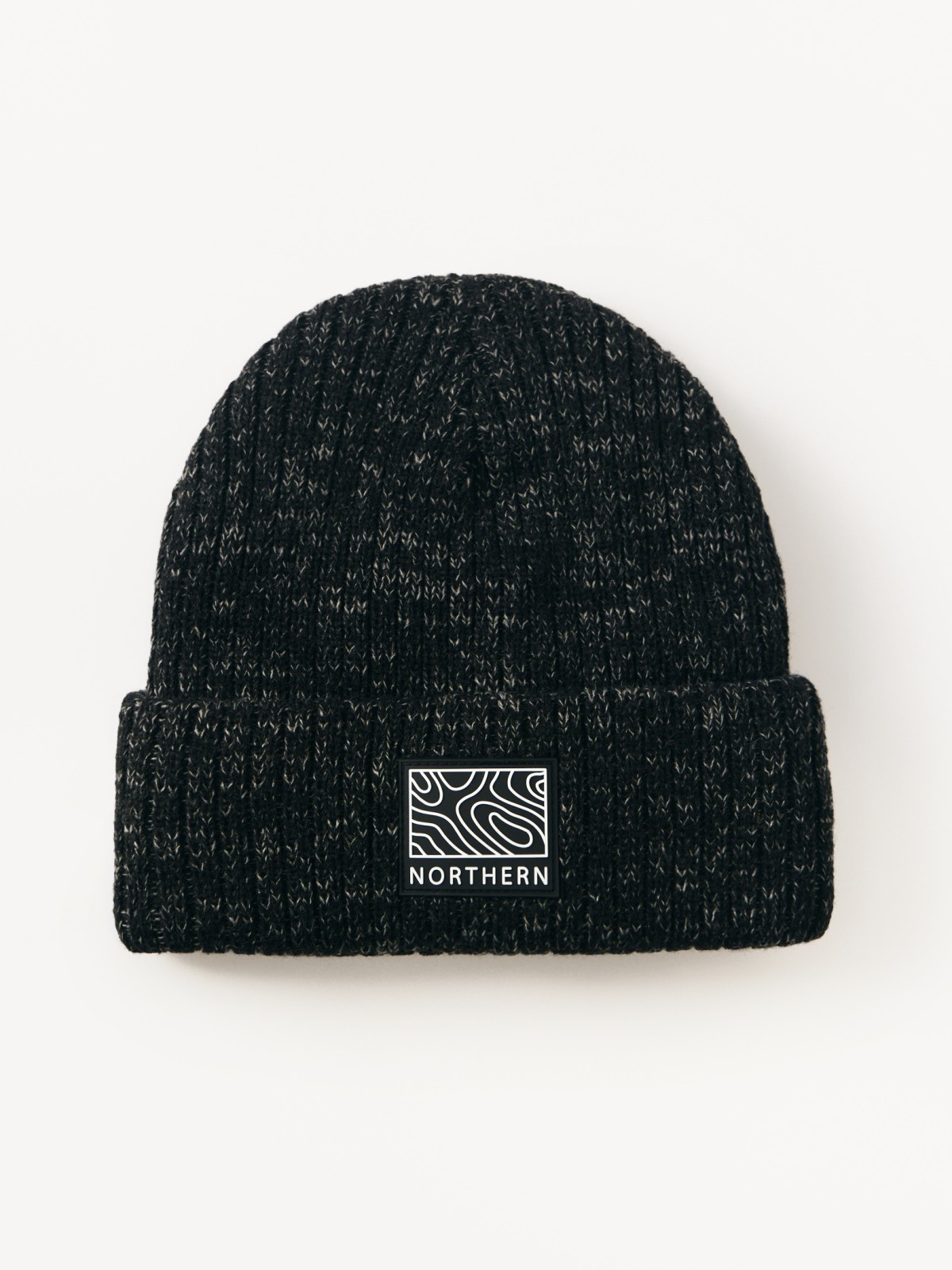 Вязаная шапка-бини с экомехом