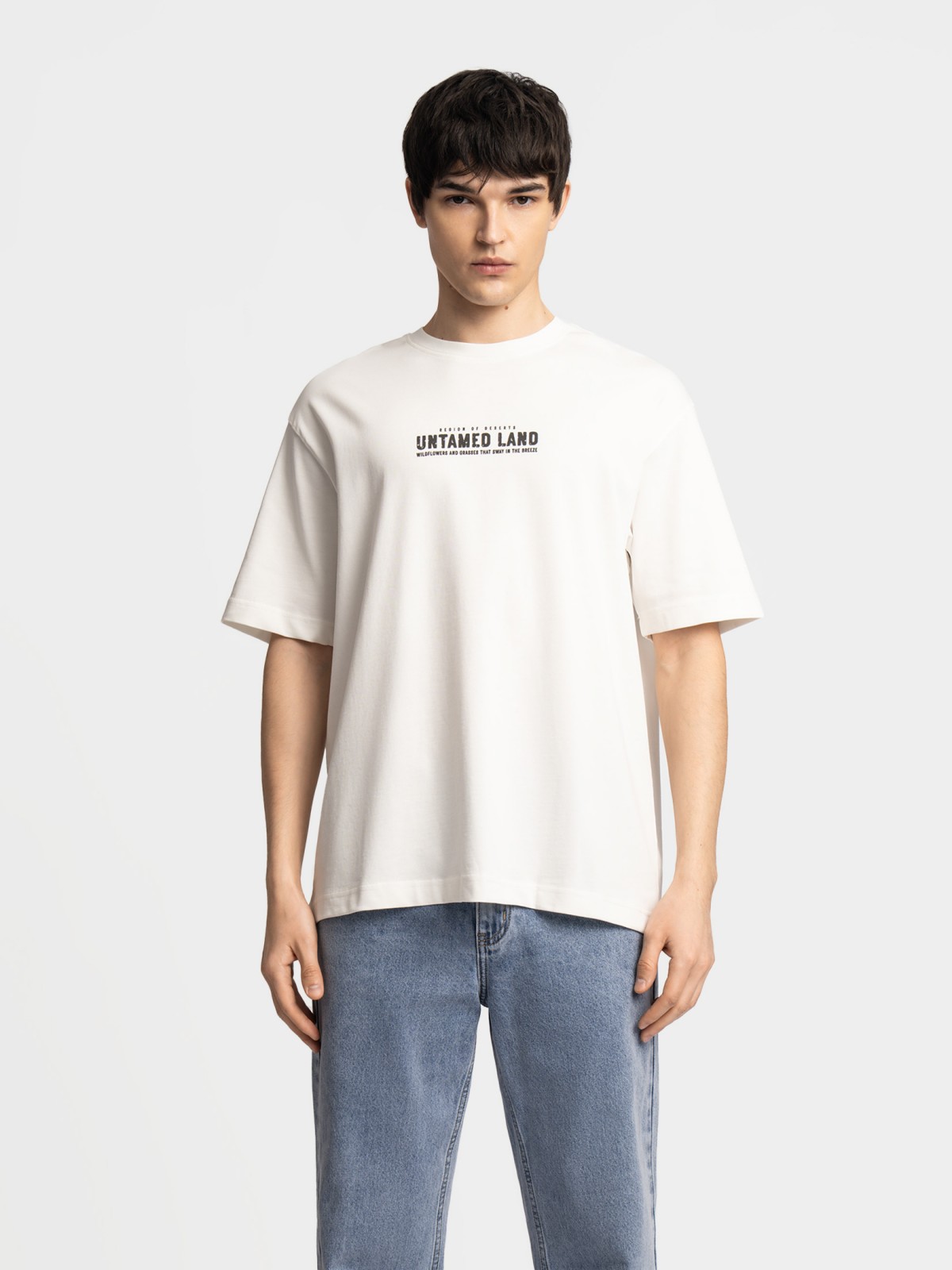 Футболка оверсайз из хлопка с принтом