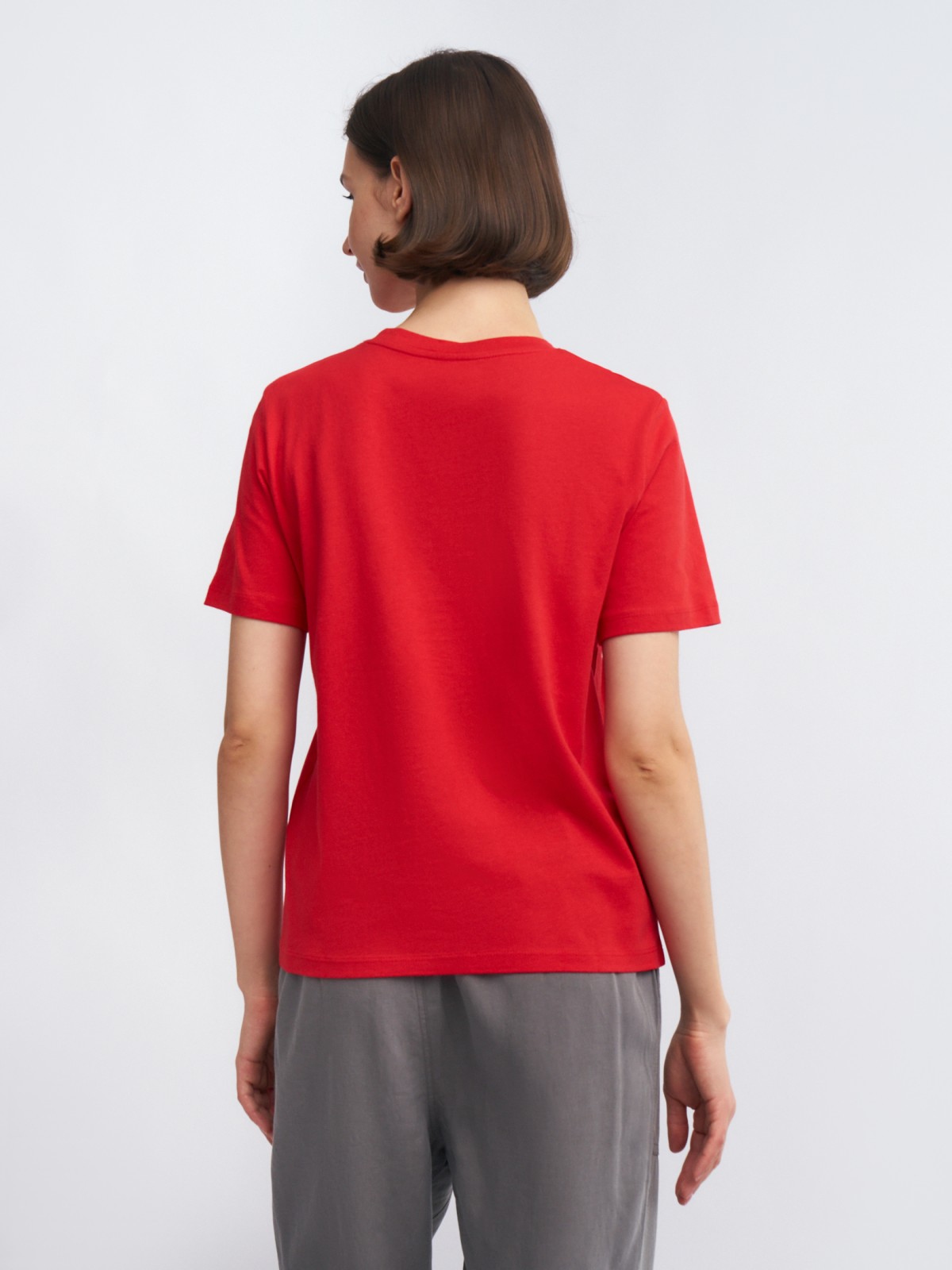 Футболка из хлопка с надписью