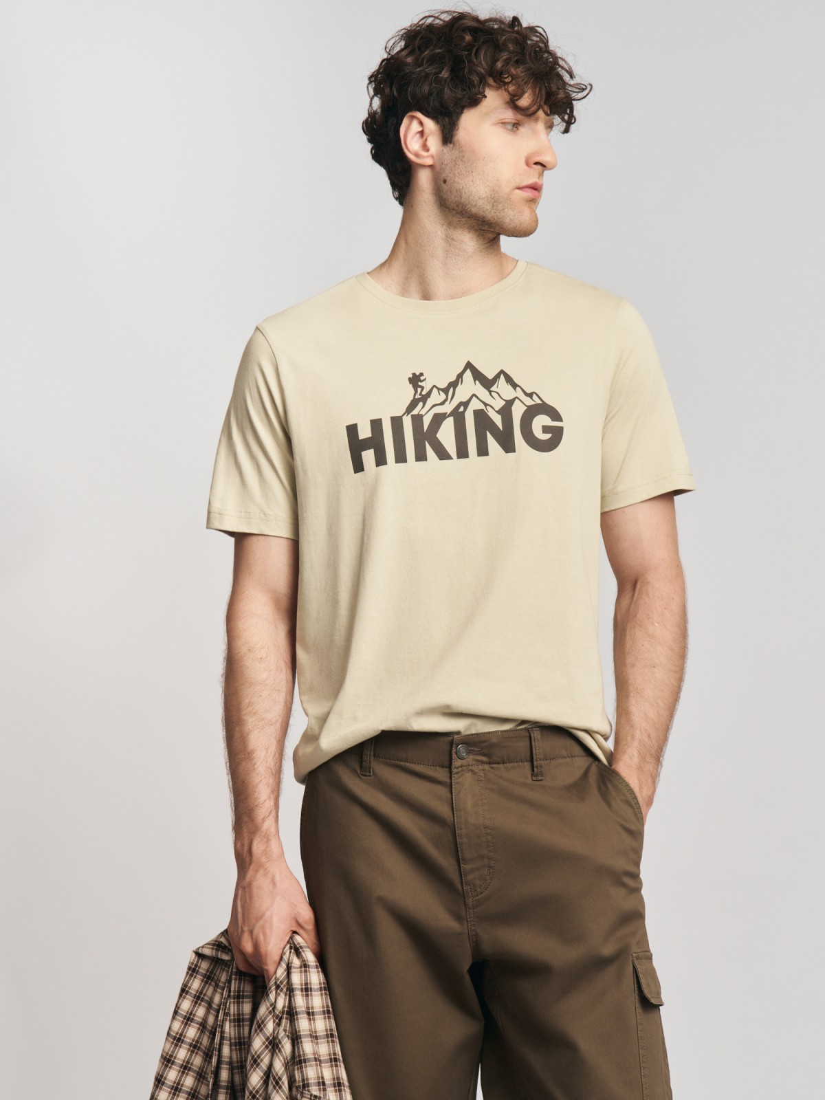 Футболка из хлопка с принтом-надписью