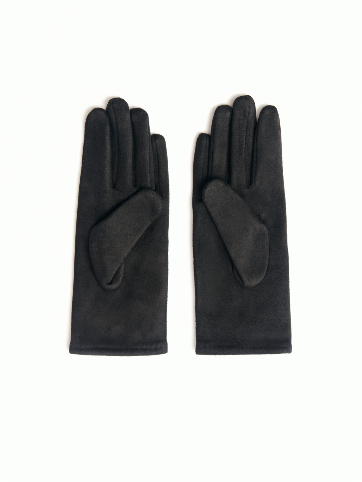 Утеплённые замшевые перчатки с экомехом