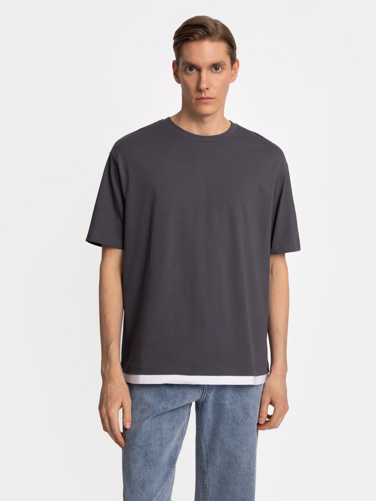 Футболка оверсайз из хлопка с коротким рукавом