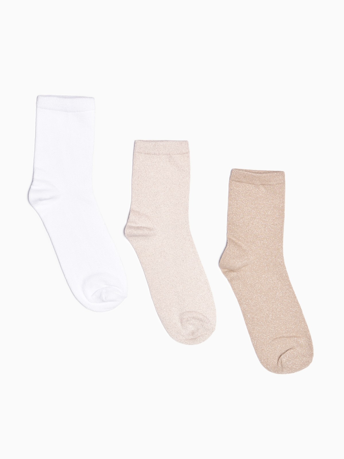 Набор высоких носков с люрексом (3 пары в комплекте)