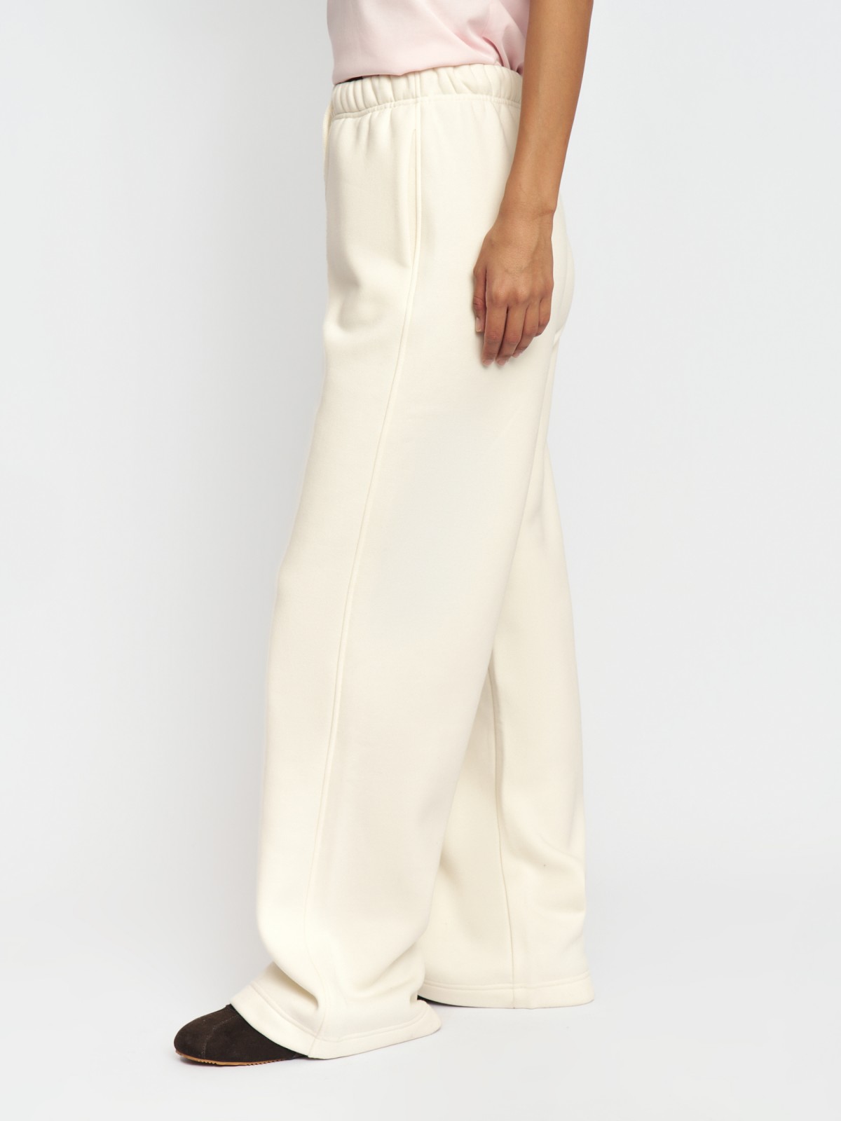 Утеплённые брюки на резинке с начёсом