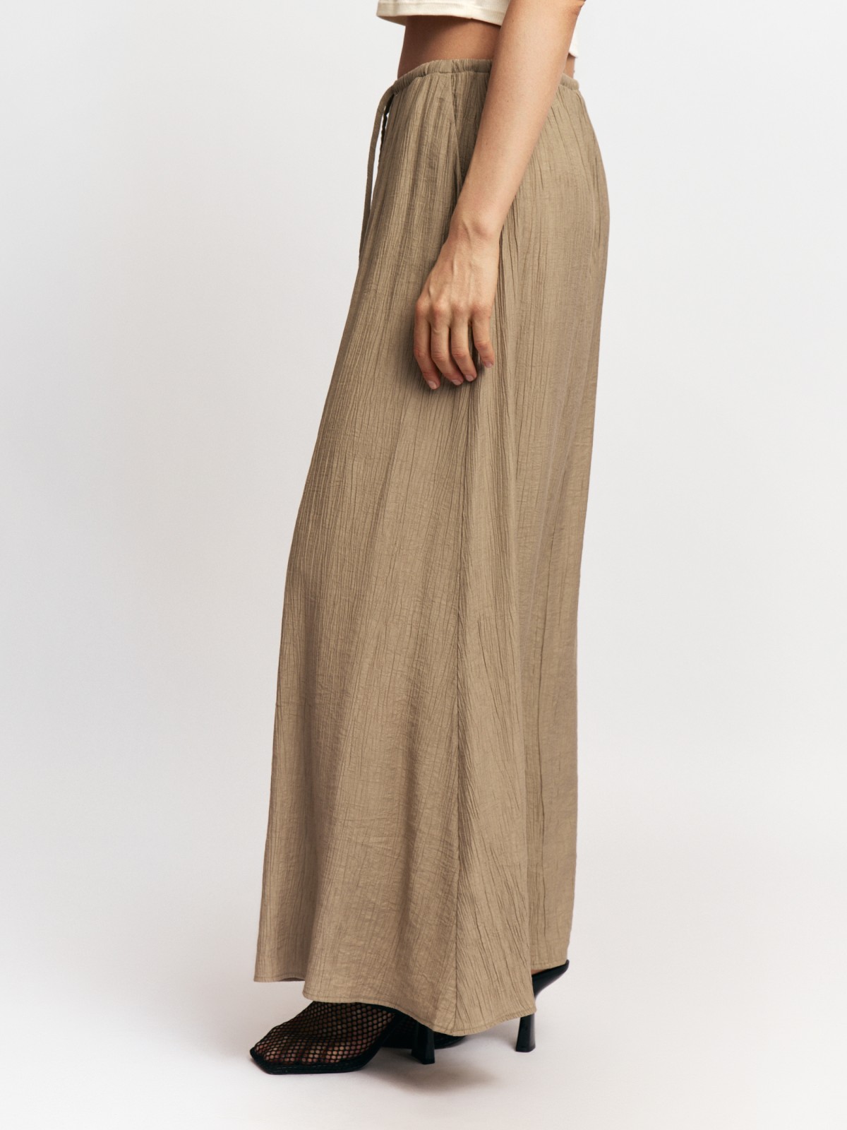 Юбка макси на резинке с кулиской