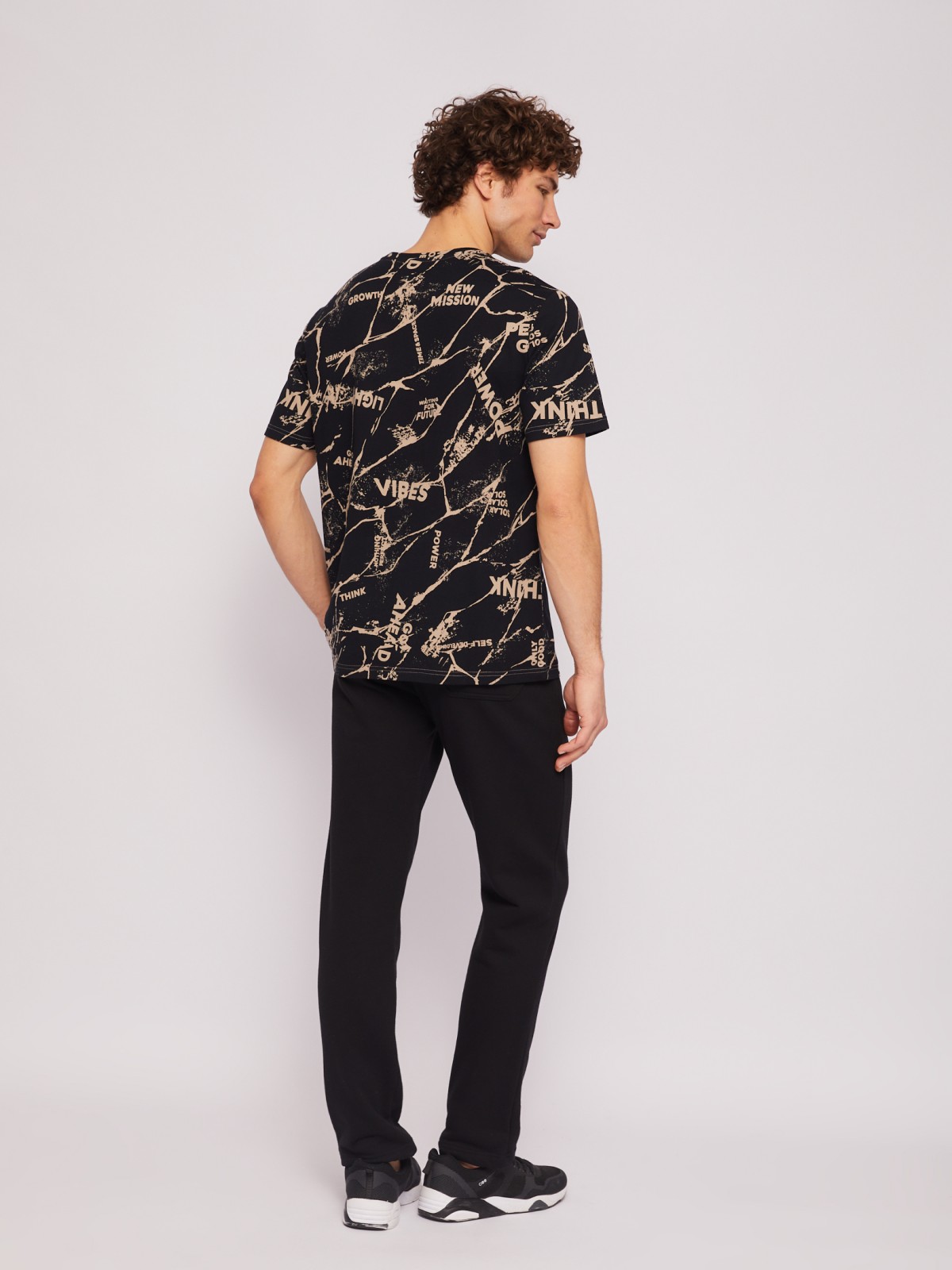 Футболка из хлопка с принтом