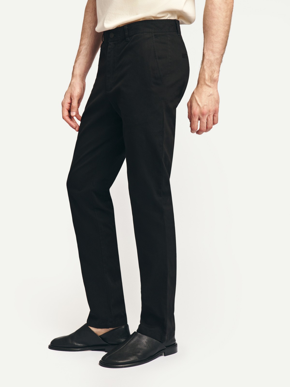 Брюки силуэта Slim из хлопка