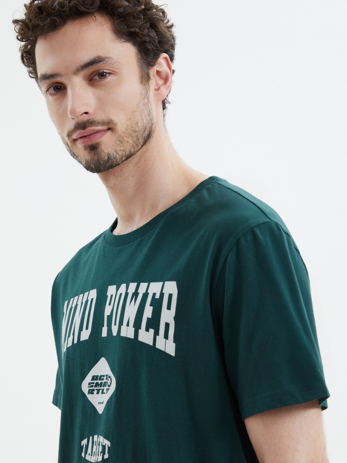 Футболка из хлопка с надписью