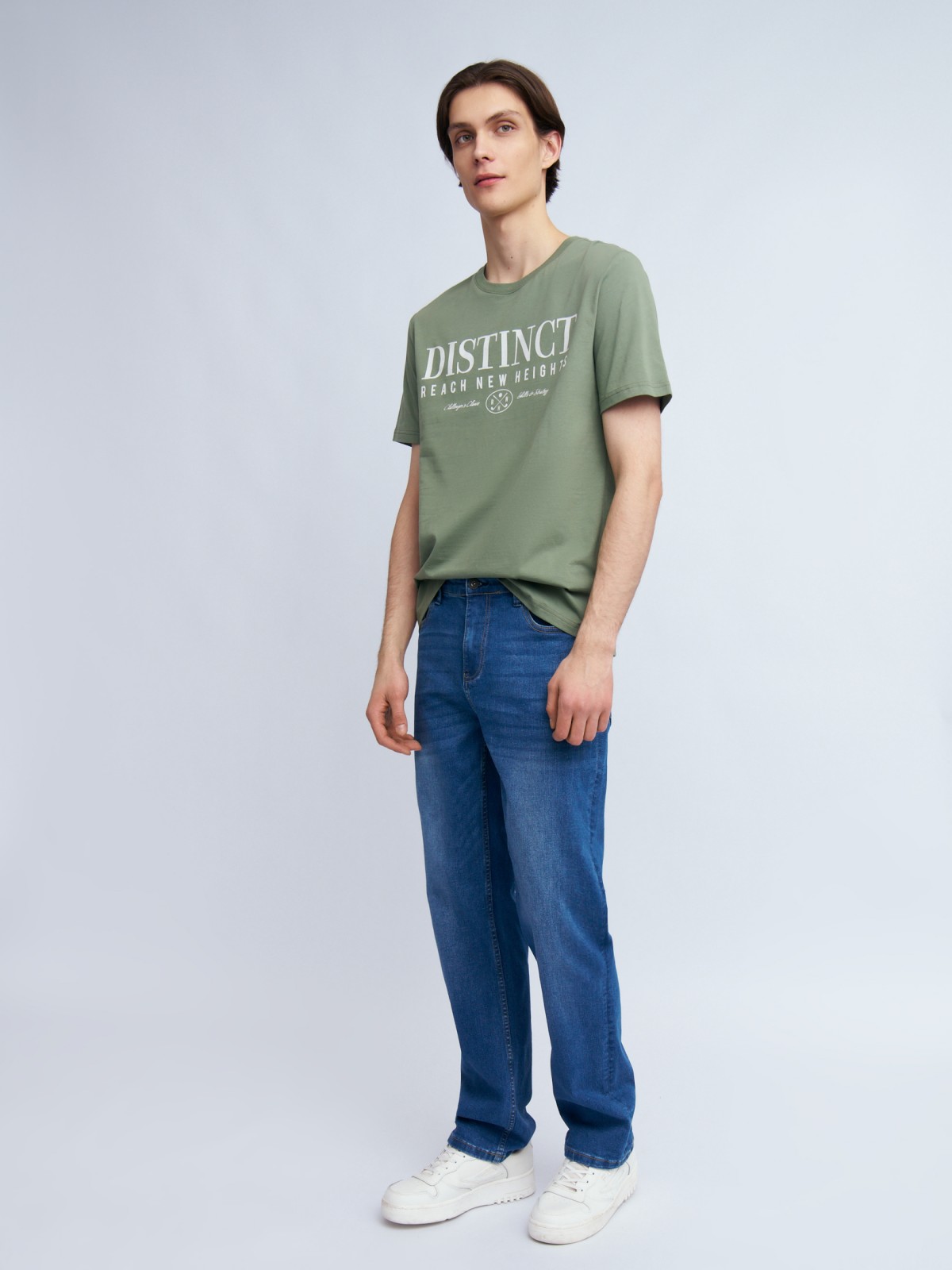 Футболка из хлопка с принтом-надписью