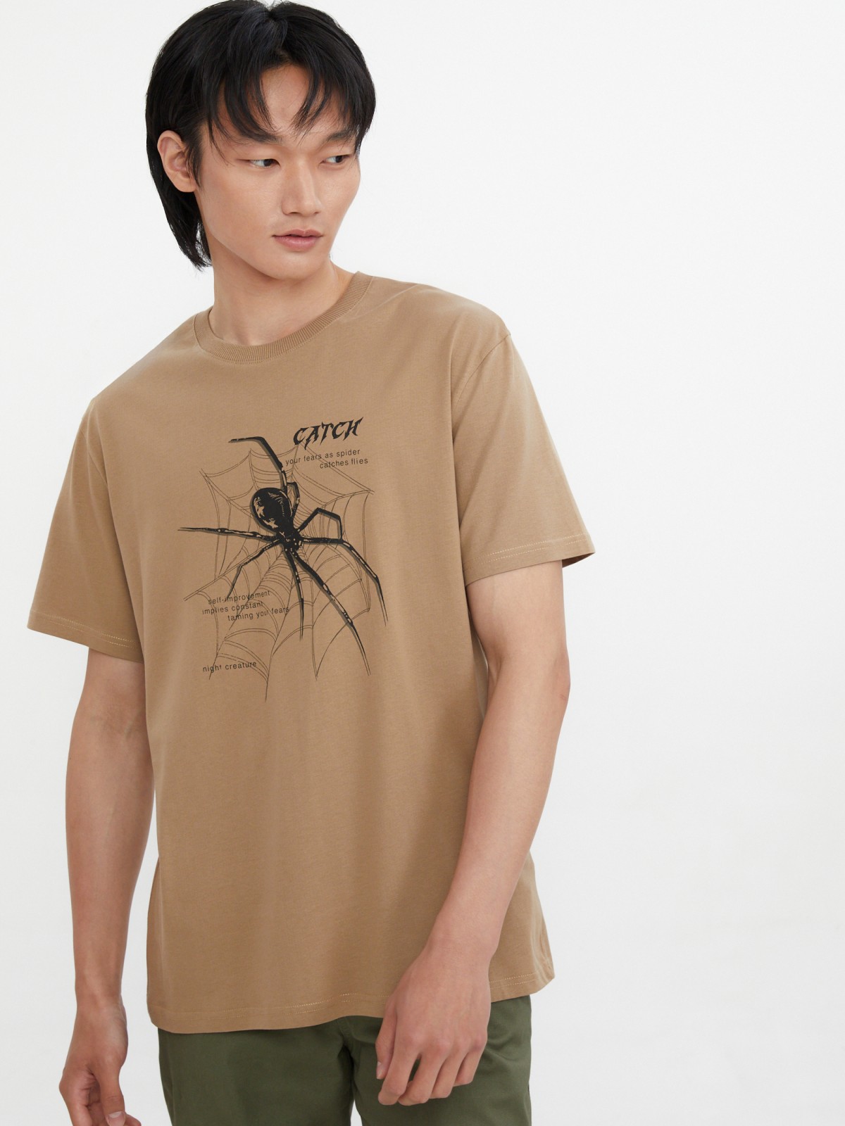 Футболка из хлопка с принтом