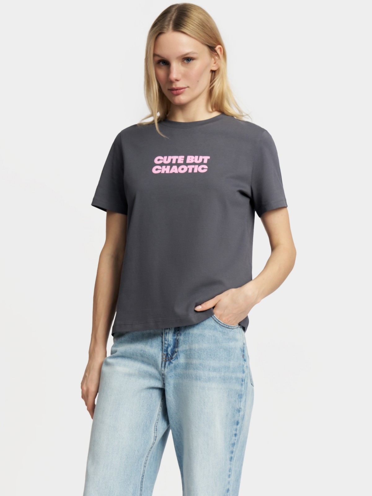 Футболка из хлопка с надписью