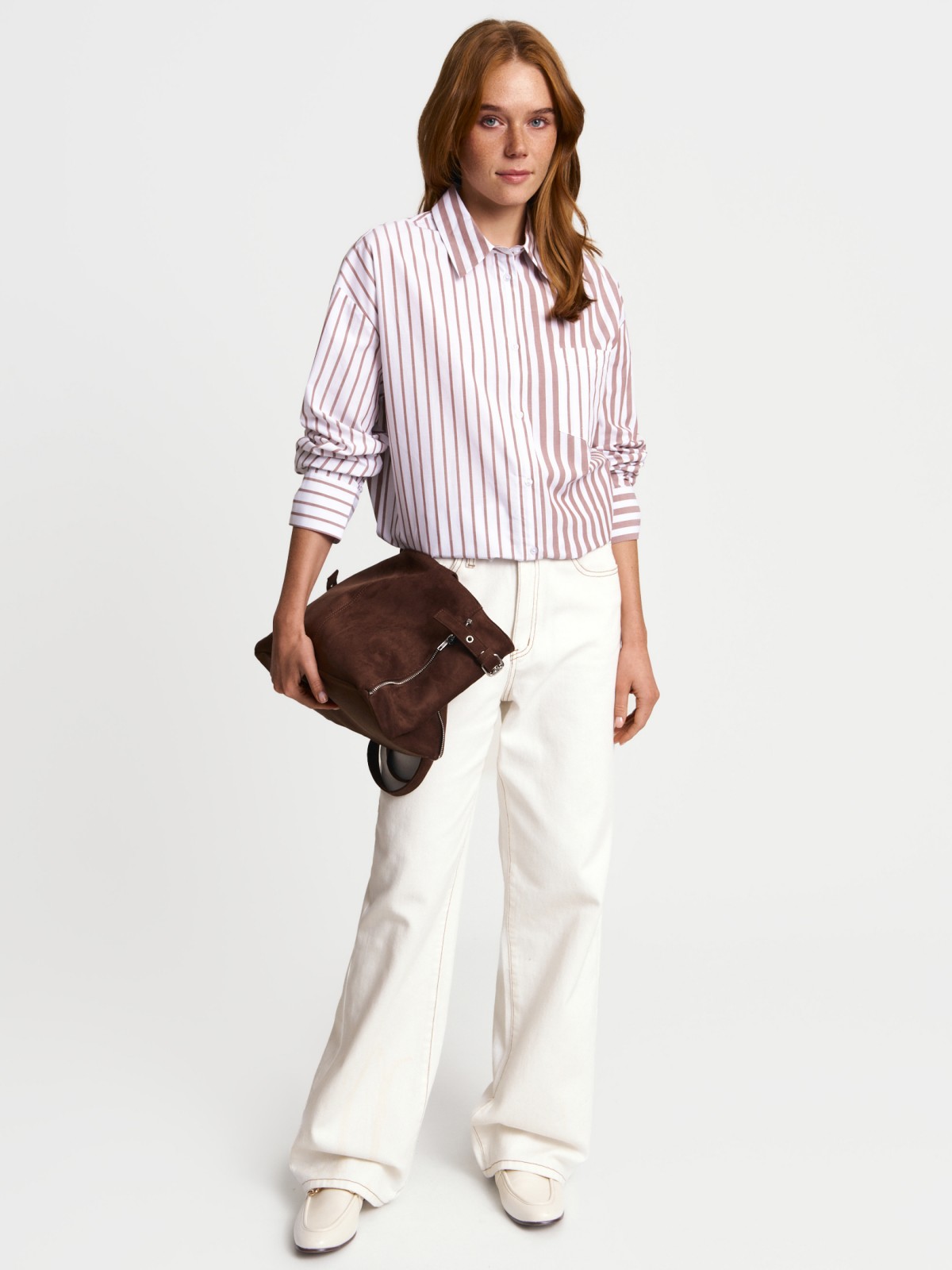 Рубашка из хлопка в полоску