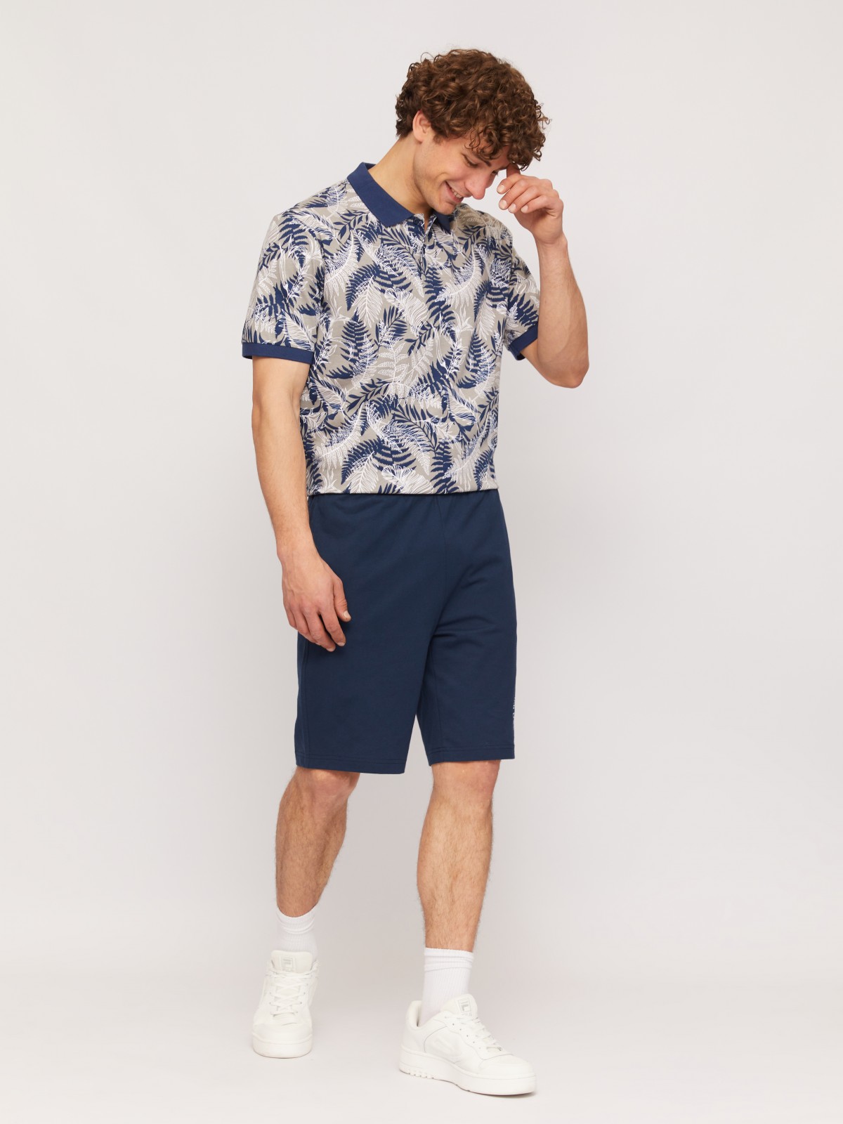 Трикотажные шорты из хлопка на резинке