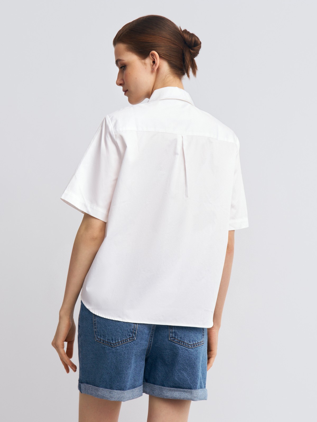 Рубашка из хлопка с коротким рукавом