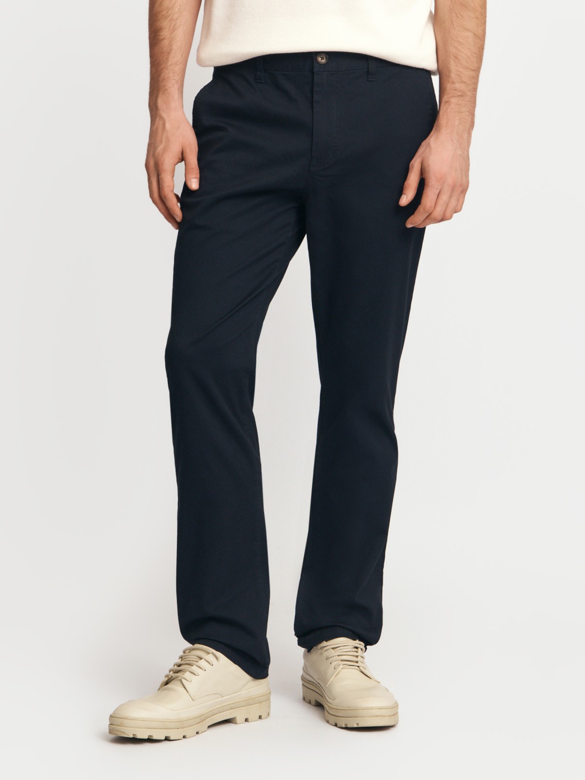 Брюки силуэта Slim из хлопка