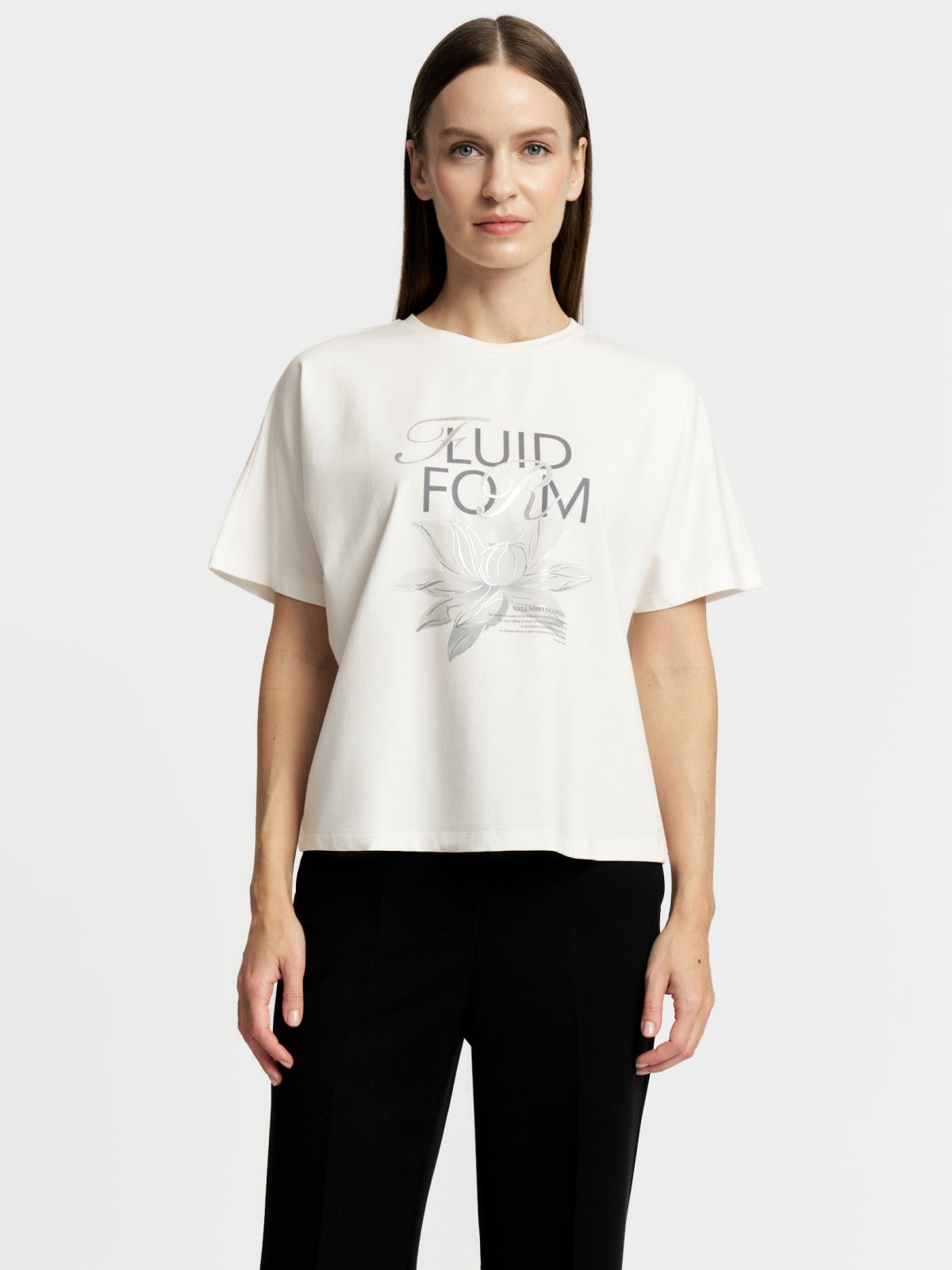 Футболка с коротким рукавом и принтом